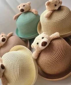 کلاه حصیری تدی پشمالو🐻