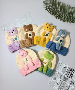 کلاه بافت بچگانه حیوانات